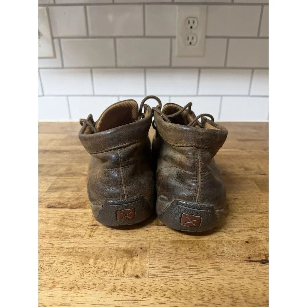 Men's Size 9 Twisted X Distressed Leather Lace Up Boots